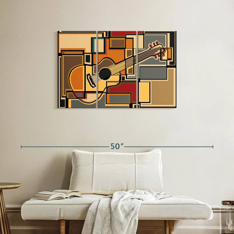 Abarca Guitar Abstract, 24" H x 38" W
