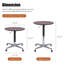 Table d'appoint ronde avec roulettes