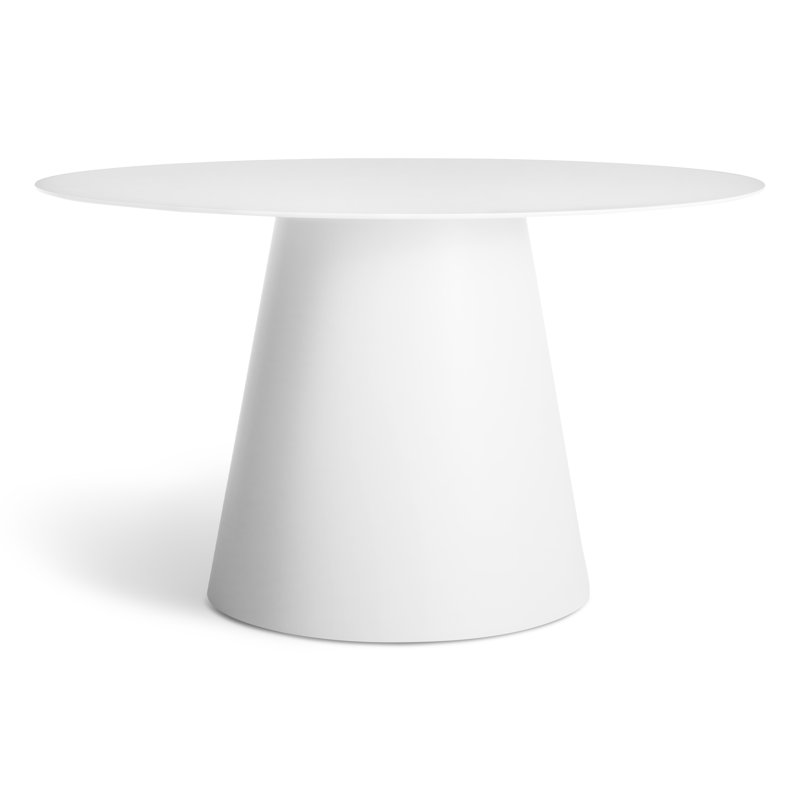 Circula Round Dining Table, 52" W x 52" L, White, Standard (30" Height)