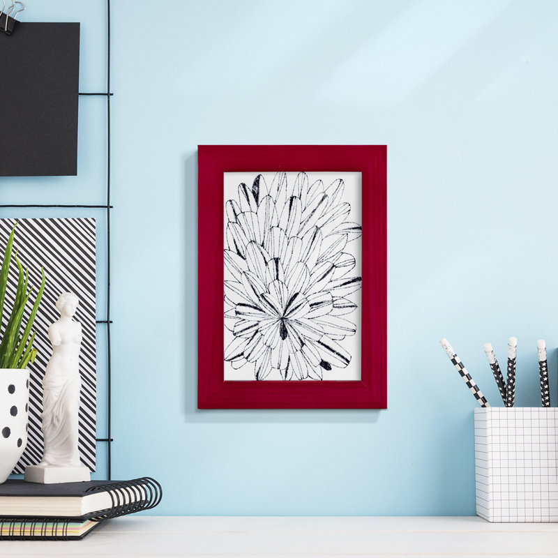 Kalmin Kal Kalididoscope I encadré sur papier, Rouge, H 6 po x l 4 po x P 1 po