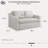 Serta Harvey 66.1" Full Size Convertible Sleeper Loveseat with Pop-Up Bed, Textured Woven-100114429
