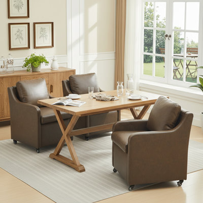 Rolling Dining Chair With Wheels