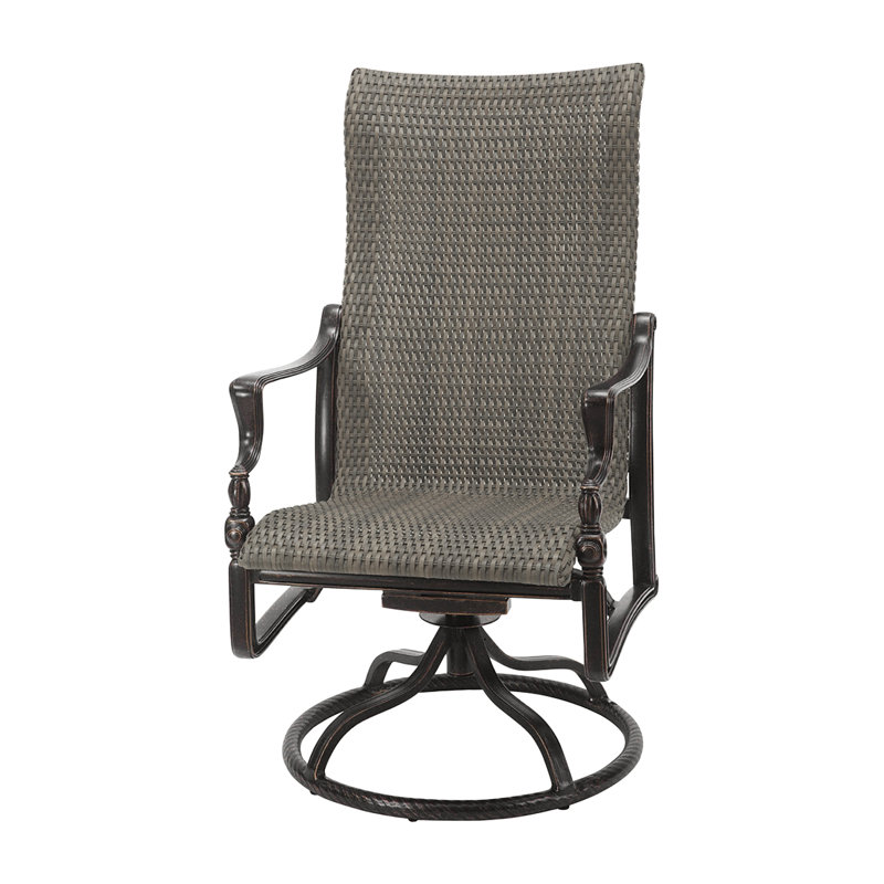 Bel Air Woven High Back Swivel Rocker, Ash, Shade