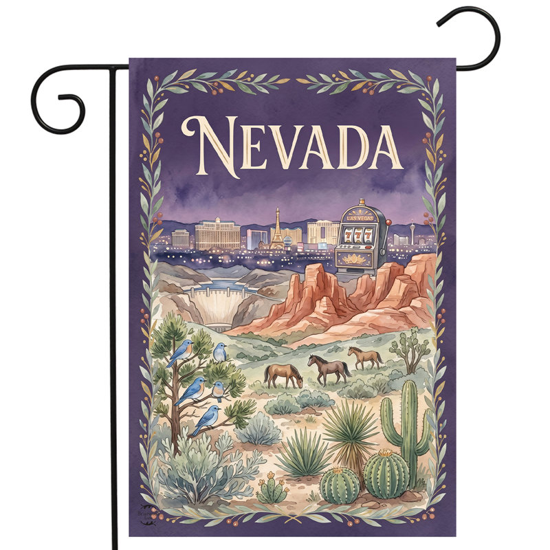 Nevada State Pride Garden Flag 12x18