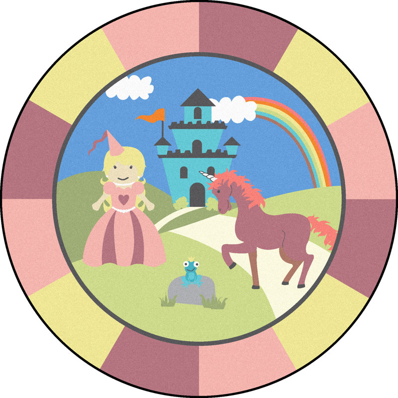 Tapis pour enfant Kid Essentials Lil 'Princess, Rond 5 pi 4 po