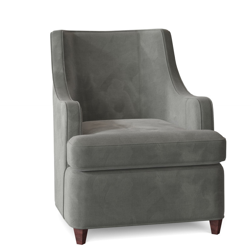 Fauteuil à oreilles Libby Langdon, Noyer, Polyester étain 9953