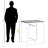 Branch Dining Table in Two Tone Grey and White Metal Finish, 35.79'' H X 31.3'' W X 23.39'' D