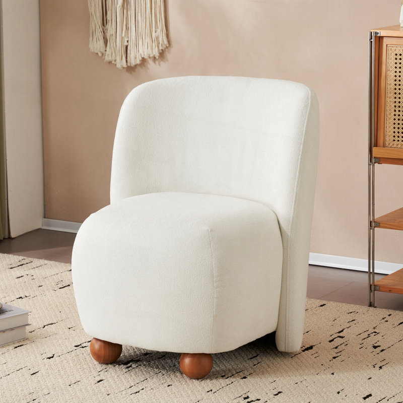Chaise d'appoint à dossier bas, chaises de salon rembourrées sans accoudoirs