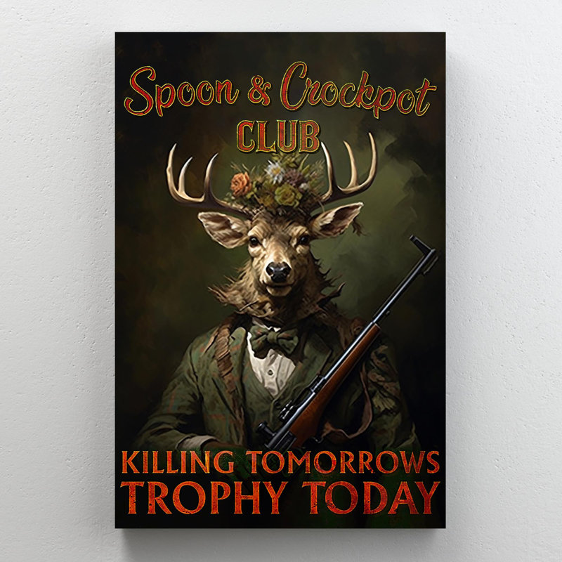 " Spoon And Crockpot Club ", L 11 po x H 14 po x P 1,25 po