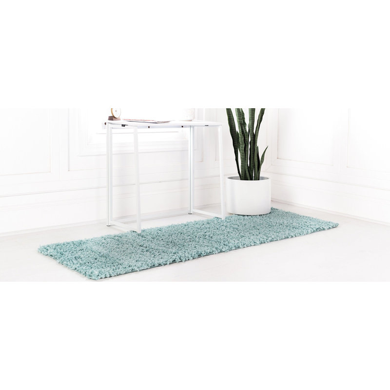 Tapis turquoise Wentworth, Tapis de couloir 2 pi 7 po x 10 pi