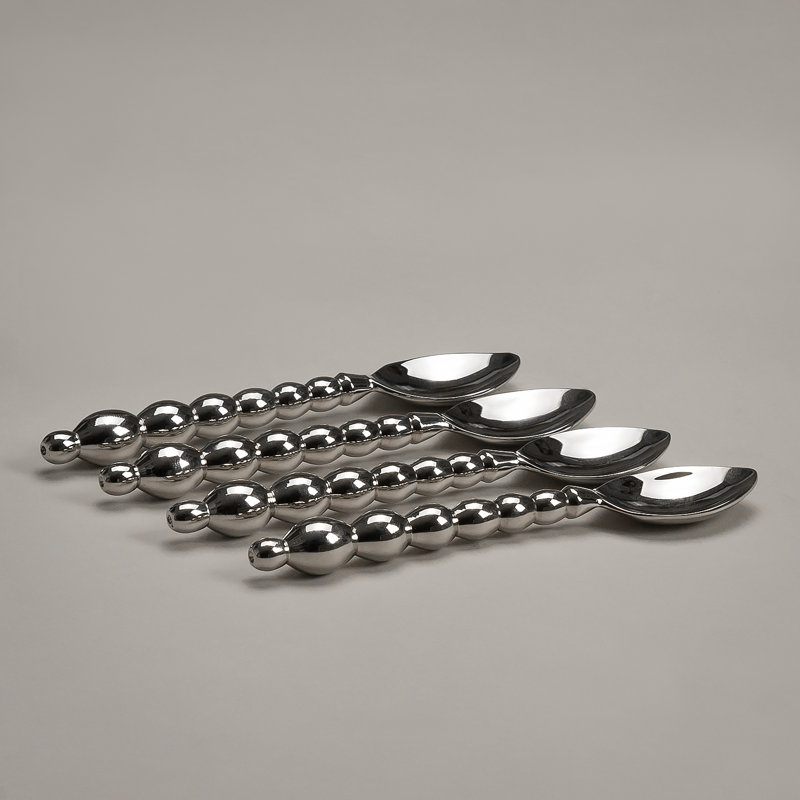 Esters Brass Coffee Spoon, Silver