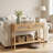 Boho Rattan Console Table, 2 Smooth Silent Drawers & Spacious Open Bottom Storage Shelf, Scratch-Resistant Finish & Anti-Tip Design, Fits Entryway, Living Room