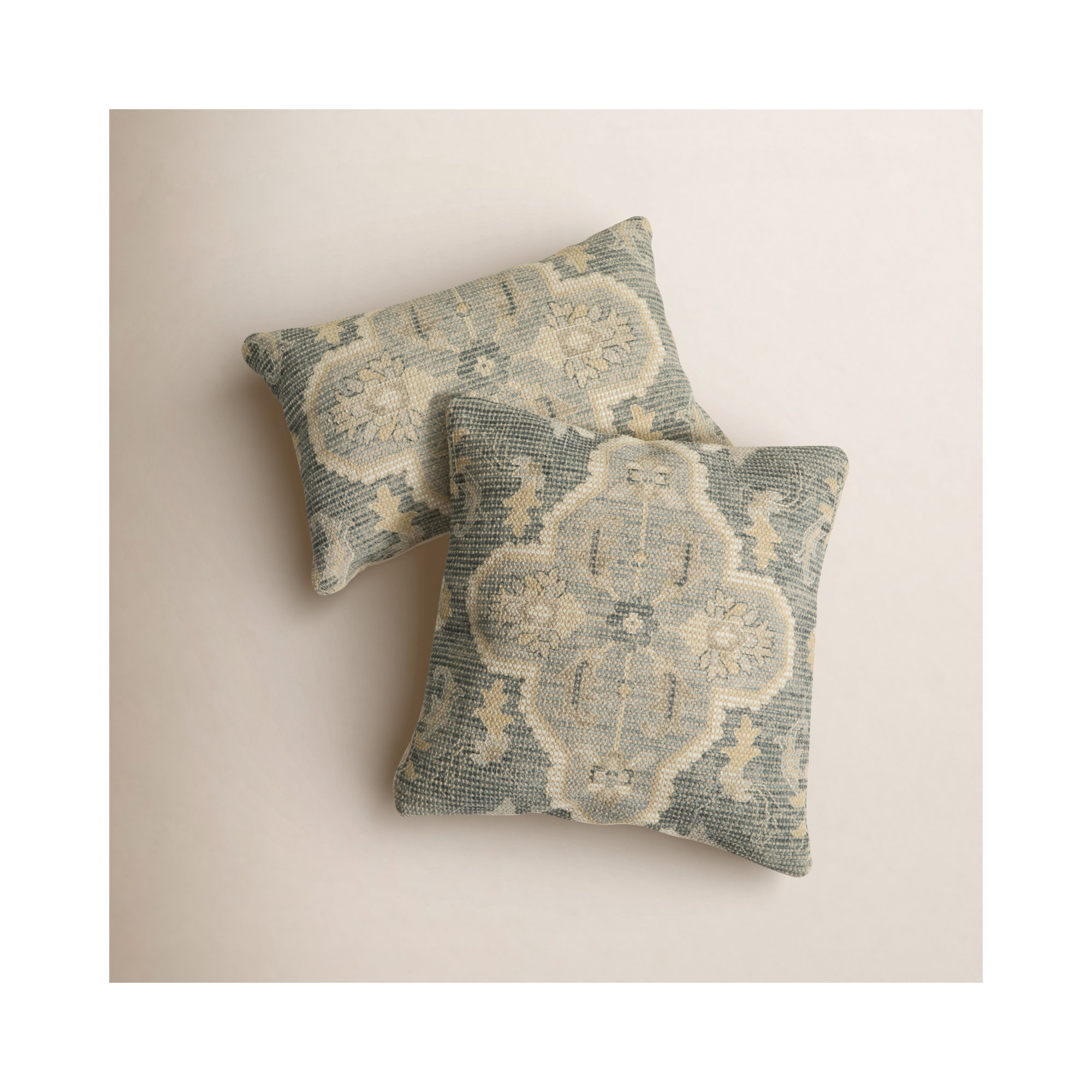 Alain Embroidered Cotton Throw Pillow, Pillow Cover Only - No Insert, 18"H x 18"W