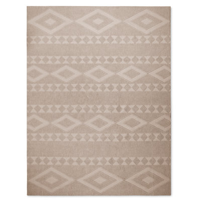 Romari Geometric Area Rug in Beige