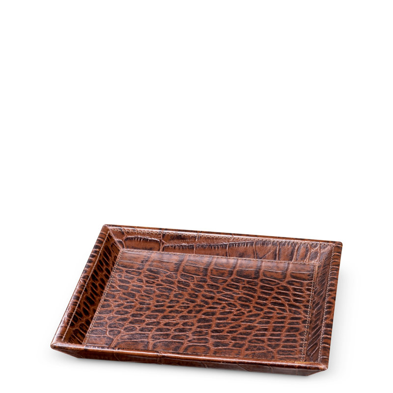 Scaleo Leather Decorative Tray