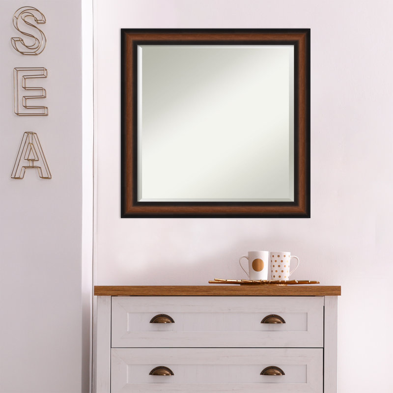 Miroir d'appoint mural en plastique Eaghan Eaghan, 23,5 po x 23,5 po