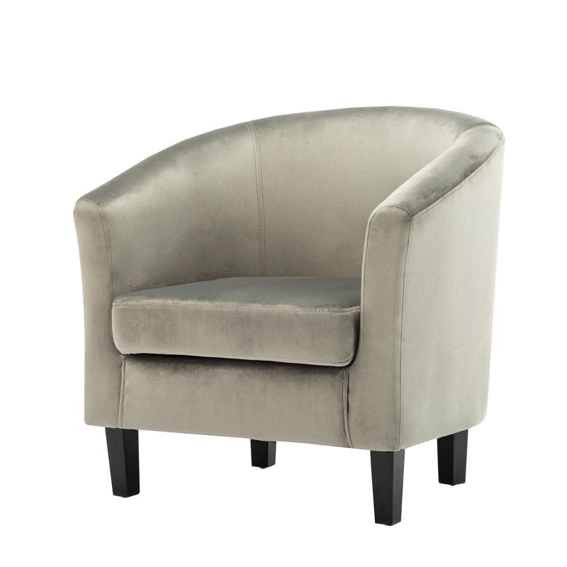 Petty Upholstered Barrel Chair, Grey