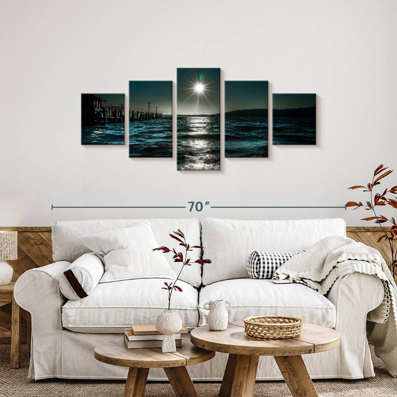Ombres du lac Léman, H 24 po x l 55 po