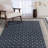 Fleur de Lis Blue Shade Woven Area Rugs and Runners-785214847