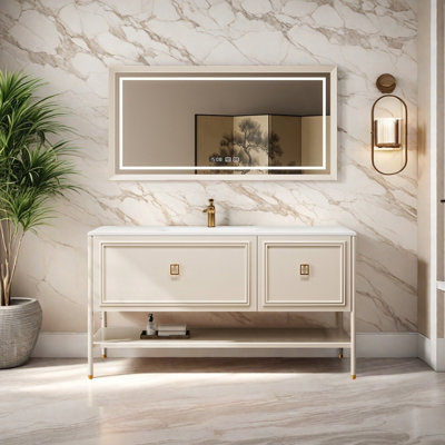 Light luxury retro and simple bathroom cabinet