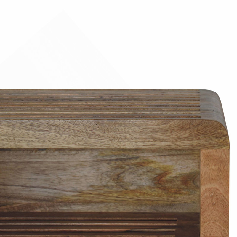 Solid Wood Wall Mounted Bedside, 2-Drawers, Brown