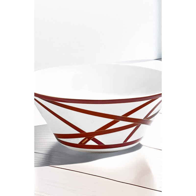 Missoni Salad Bowl Nastri Bordeaux  Diam 10.43" , H 4.33"