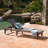 Chaise Lounge For Outdoor- Mesh And Acacia Wood-580912458-580912459