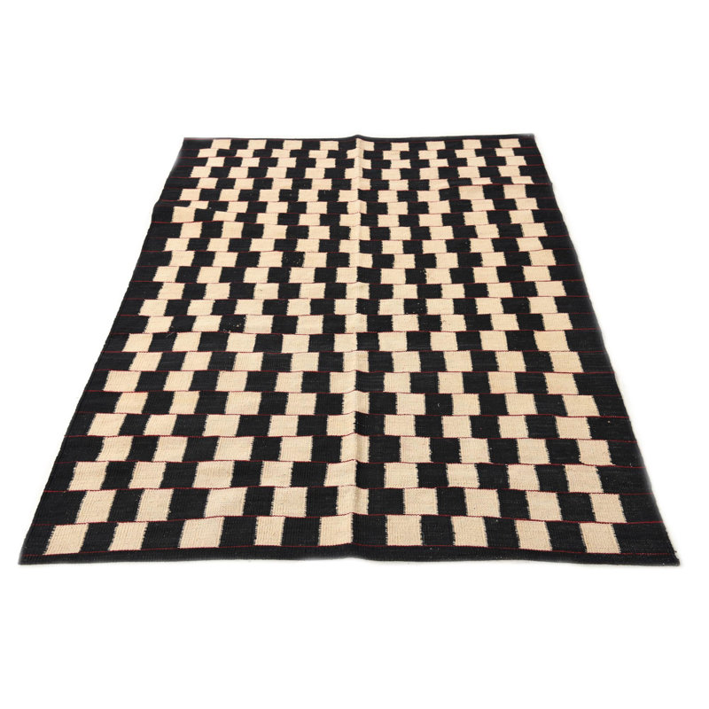 Tapis noir et blanc Ousley