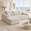 Canapé d'angle modulaire en forme de L Cloud beige de 267 cm (105 po) avec méridienne et poches latérales, canapé rembourré à assise profonde en tissu moelleux, aucun assemblage requis pour le salon et la chambre à coucher-1072522483