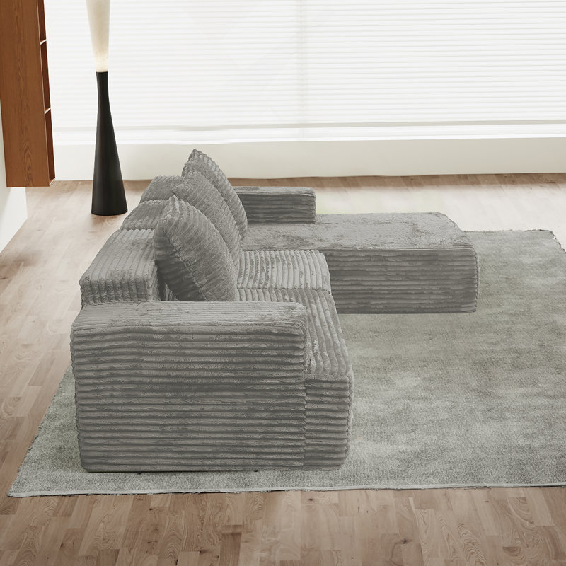 Canapé modulaire convertible, Tissu gris antique