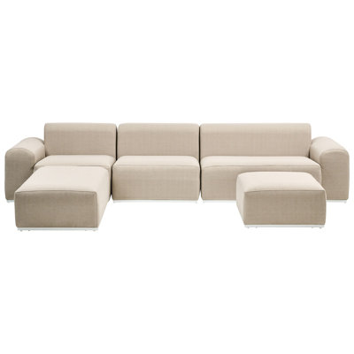 Lounge Set Dequesha Olefin Beige 7 Seater