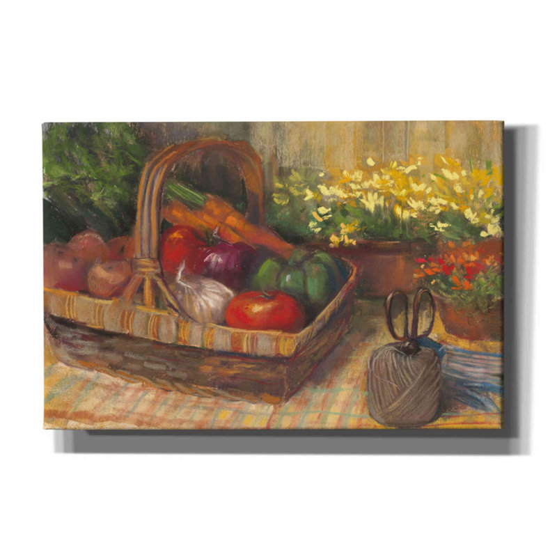 «Glynnis Summer Produce On Canvas» par Carol Rowan, reproduction, H 12 po x l 18 po x P 0,75 po