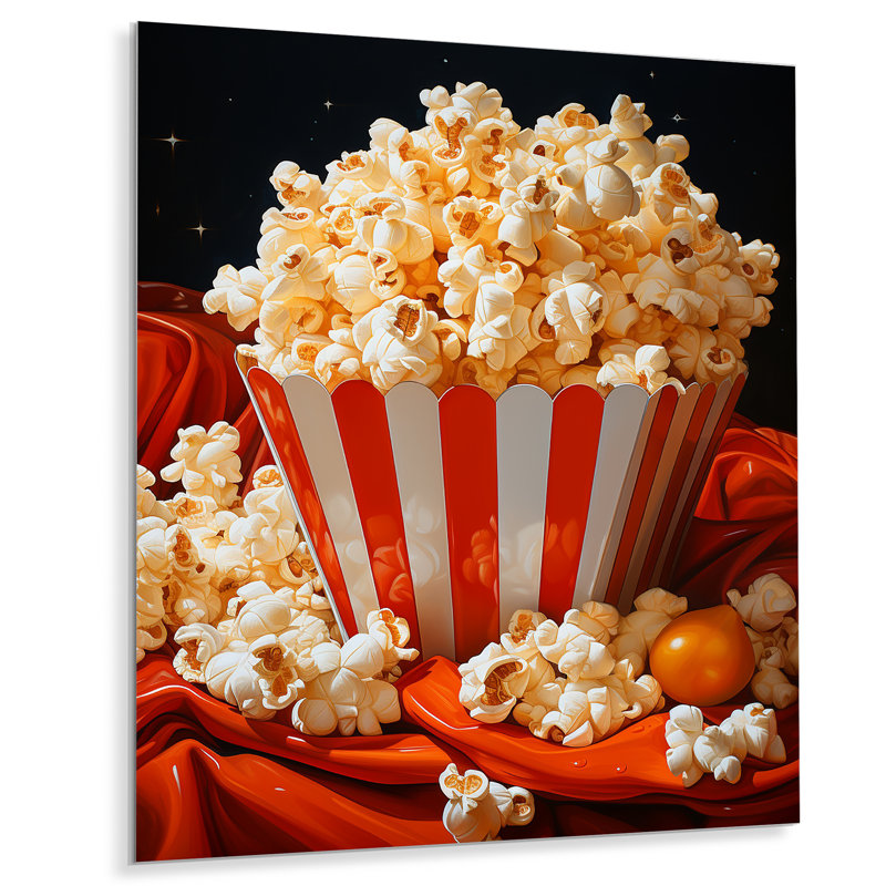 Carnival Kernels Bright Pop Corn Fiesta III - Popcorn Metal Wall Art, 20" H x 12" W x 1" D