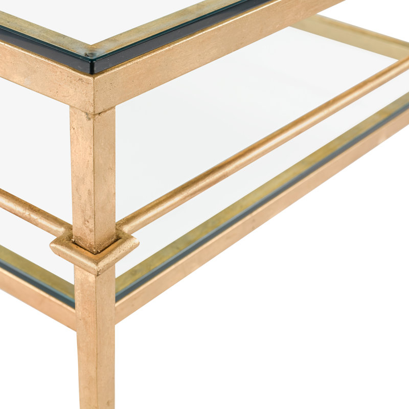 Vera Glass Coffee Table, Gold