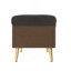 Banc de rangement moderne avec repose-pieds pour la chambre, la chambre et le vestibule, gris-920433989