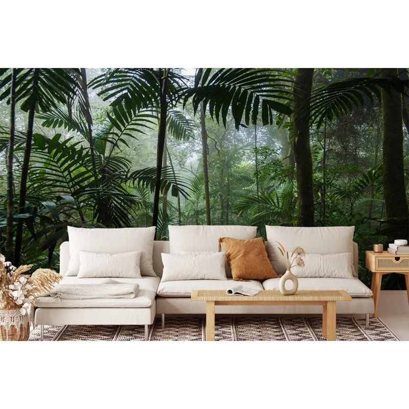 Murmures de la forêt tropicale émeraude, L 138 po x l 106 po