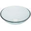 Lavabo de salle de bain rond de type vasque en verre titane de L 17 po l 6 po Giovanni-100503761