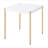 White and Gold Square End Table