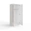 Brendle 2 Door Mirror Wardrobe - High Gloss Finish, Soft Close Doors, Full-Length Mirror, Polished Metal Handles-301290178