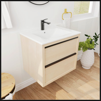 Meuble-lavabo 24 po avec 2 tiroirs à fermeture en douceur