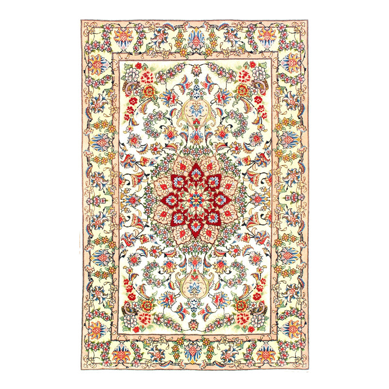 One-of-a-Kind Rectangle 3'4" X 5' Hand Knotted Area Rug