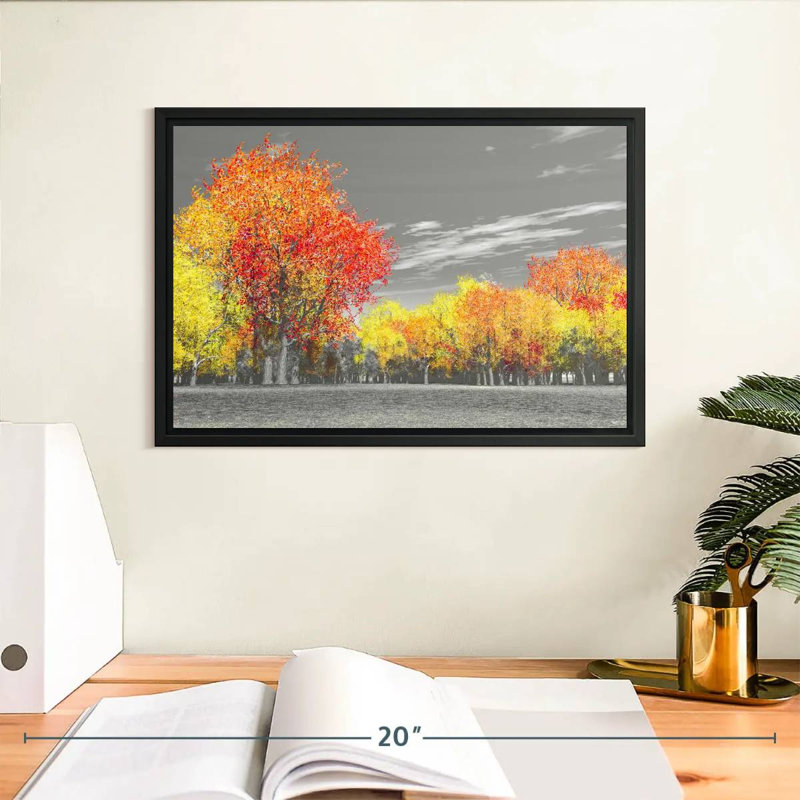Paysage d'automne, H 9 po x l 13 po