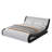 Charlesten Vegan Leather Platform LED Lights Bed with Wooden Slats and Adjustable Headboard, RGB Lighting & Music Sync, No Box Spring Needed-852362833-852362828