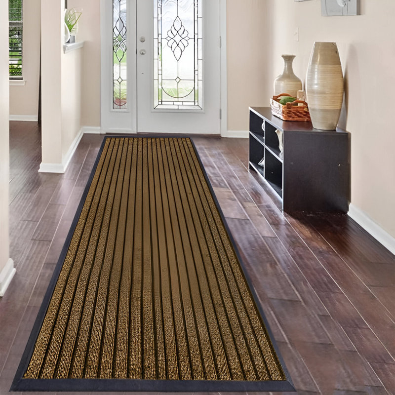 Tamalyn Flatweave 40cm X 90cm Area Rug, 80cm W x 150cm L, Brown