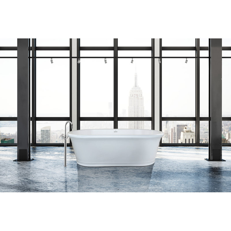 Baignoire de trempage autoportante 68 po. X 35 po. Tribeca, Blanc mat