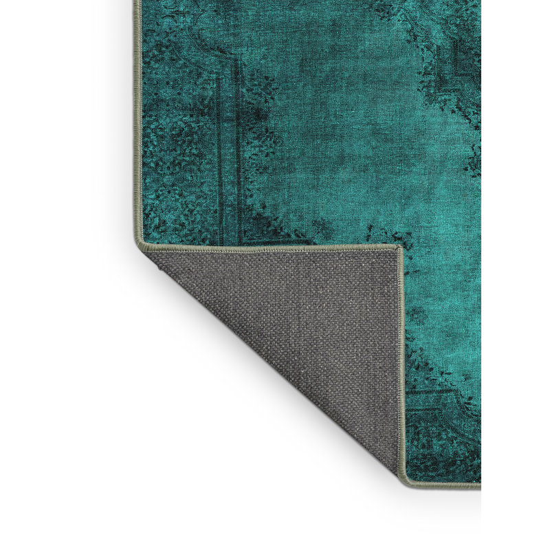 Tapis oriental en laine / polyester tissé à la machine Ineze, Rectangle 8 pi x 10 pi