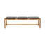 Banc rustique d'extérieur à 3 places avec abat-jour en bois de 59,73 po Profondeur x 16,14 po, largeur 17,43 po, l 24,72 po x P H, poids