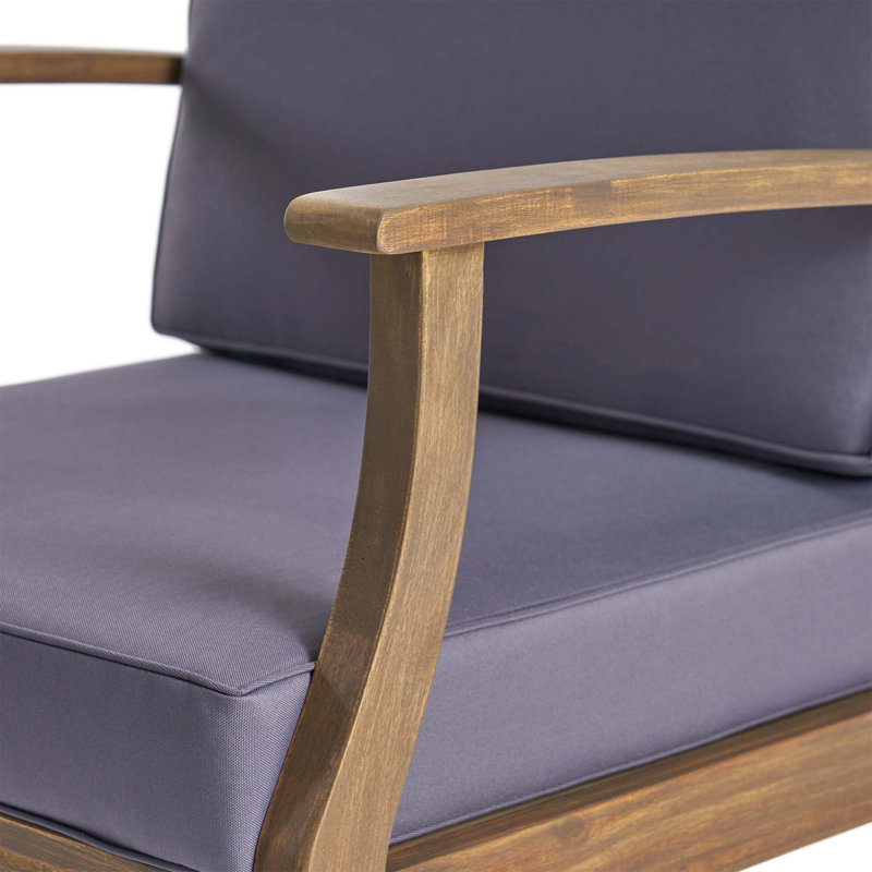 Fauteuil club Perla, Brun, Gris foncé