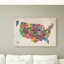 "" us state map "par michael tompsett, impression sur toile-10172798