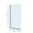 Fixed Glass Shower Panel for Bathroom 36" x 76" - 3/8'' Thick Clear Tempered Glass with Matte Black Finish-123745502-123745504